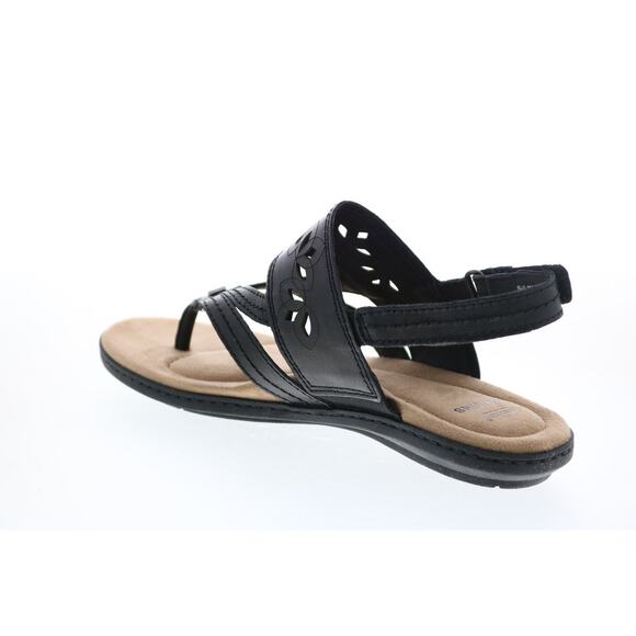 Earth Origins‎ Belle Becky Womens 9M Black Leather Strap Sandals (L476) - Picture 3 of 8